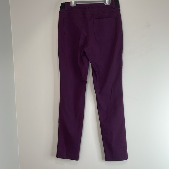 Ricki's Stretch Retro Skinny Pants Plum Purple Elastic Waistband Size 6 - Picture 6 of 10